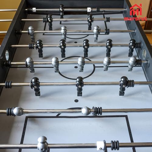 Marsrut 2PCS Foosball Replacement Players Set, Foosball Men Set, Soccer Player, Plastic Replacement Parts for Football Table (Grey, 2 Hexagon Nuts Included)