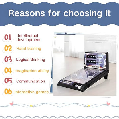 Tabletop Pinball Game - Retro Arcade Machine with Lights, Sounds and Scoreboard, 1-2 Player Mini Pinball for Ages 4+