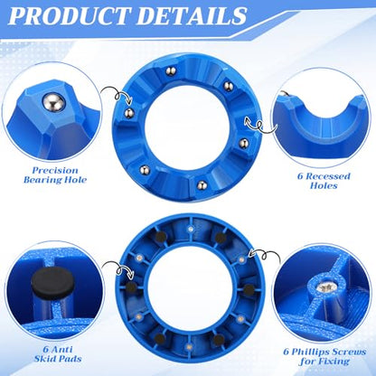 Yookeer Bowling Ball Spinner Stand, 360° Smooth Rotating Ball Cup Holder with Easy Multi-Angle Grip, Universal Bowling Accessories for Optimal Performance, Cleaning & Polishing - color: Blue