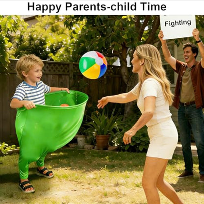 17 PCS Granny Pants Yard Game Easter Games Set, 2 Oversized Granny Funny Pants with 10 Balls, 2 Air Pumps, Outdoor Tossing Games for Kids Backyard Lawn Easter Carnival Party Reunion Gathering 4+ Ages - size: Small