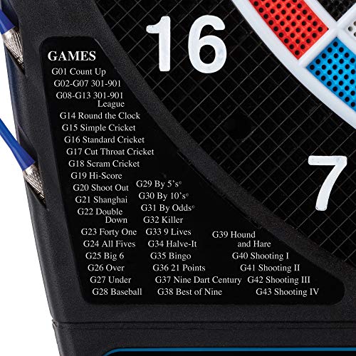 Viper 777 Electronic Dartboard – 15.5" Regulation Target, 43 Games, LCD Scoring, 8 Players, Soft Tip Darts Included