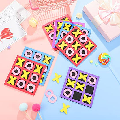 Skylety 36 Pack Tic Tac Toe Foam Tic Tac Toe Mini Board Game Family Classic Educational Table Game for Birthday Party Favors, Birthday Goody Bag Stuffers