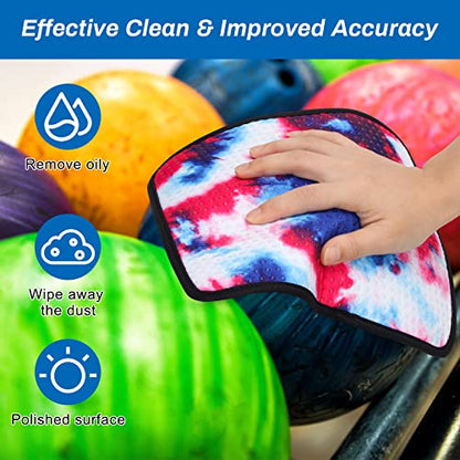 2+2 Bowling Ball Towel Kit, 10" x 8" Shammy Pad With Easy Grip Dots, Non-Slip Polisher Bag for Clean/Storage