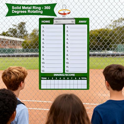 Baseball Lineup Board for Dugout, Double-Sided Dry Erase Clipboard Coaching Clipboard for Baseball, Softball, Softball Lineup Board with Marker, Baseball Coaching Accessories - style: BaseballBoard-Small