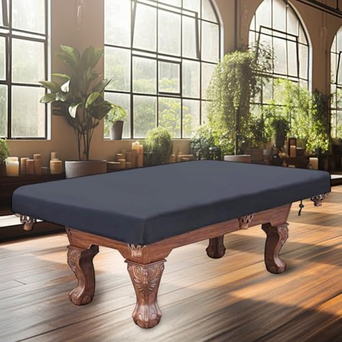 Waterproof 210D Oxford Billiard Pool Table Cover, with Adjustable Drawstring for 7ft 8ft 9ft Tables, All-Weather Dustproof/Snow Protection, Fits Most Snooker, Pool Tables, Outdoor Furniture(black 7FT) - size: black 7FT