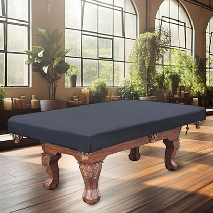Waterproof 210D Oxford Billiard Pool Table Cover, with Adjustable Drawstring for 7ft 8ft 9ft Tables, All-Weather Dustproof/Snow Protection, Fits Most Snooker, Pool Tables, Outdoor Furniture(black 7FT) - size: black 7FT