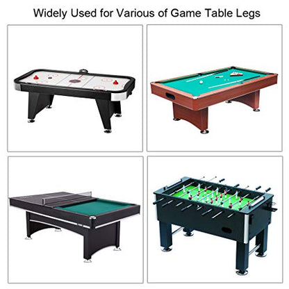 OwnMy 4 PCS Billiard/Pool Table Leg Levelers, Leveling Risers for Football/Soccer Table, Ping Pong Table, Air Hockey Table, 5 Inch Metal Game Table Leg Levelers Heavy Duty Leveling Feets