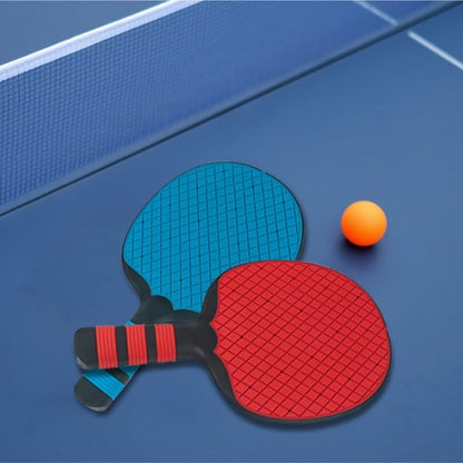 Molded Training Competition Table Tennis Racket Set with Straight Handle High Elasticity Rubber Coating - color: white-Dinosaur Doodle4