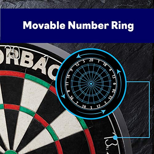 Viper Razorback WDF Accredited, Official Competition Bristle Steel Tip Dartboard Set with Staple-Free Razor Thin Spider Wire Self-Healing