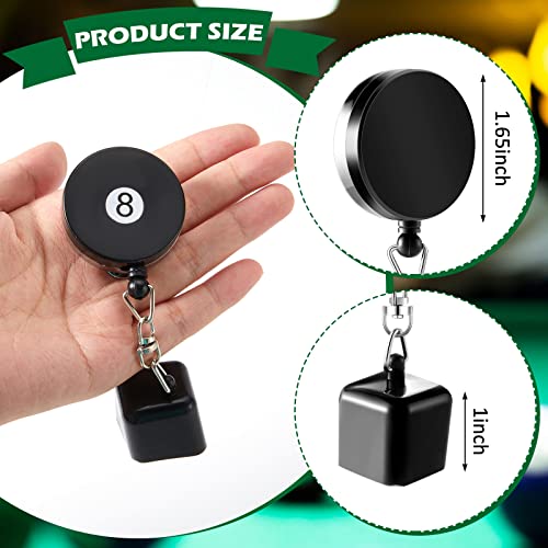 Lewtemi 2 Pcs Pool Chalk Holder Retractable Cue Chalk Holder Billiards Snooker Accessories Practical Tool with Belt Clip for Billiard Lovers - style: Square
