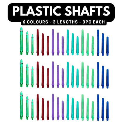 Deluxe Darts Tune up Kit Box | Flights, Sharpener, Shafts, O-Rings, Flight Savers, Accessories (10446-Flights/Shafts/Tips) - color: 10446-Flights/Shafts/Tips