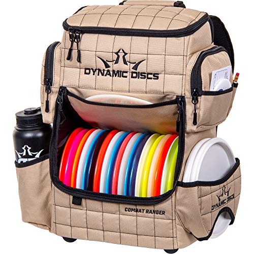 Dynamic Discs Combat Ranger Disc Golf Backpack | Large Bag w/Putter Pouch | 20+ Discs Capacity | Disc Golf Accessories - color: Sandstone