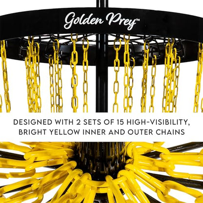 Franklin Sports Disc Golf Baskets - Portable Disc Golf Target with Chains Included - Disc Golf Basket Stand Equipment for Hole + Course Creation - style: Championship Steel Chain