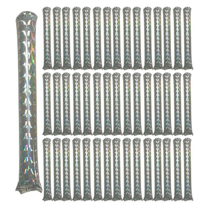 48pcs Round Head Boom Sticks Thunder Sticks Cheering Sticks Team Spirit Plastic Cheerleading Spirit Stick Clapper Inflatable Noise Maker Sports Supply (Glitter Color) - color: Glitter Color