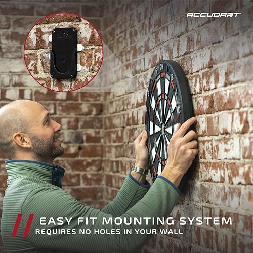 Accudart Smart Electronic Dartboard – Soft Tip Board with Online Play, Bluetooth App Scoring, Stat Tracking & 15.5” Regulation Target