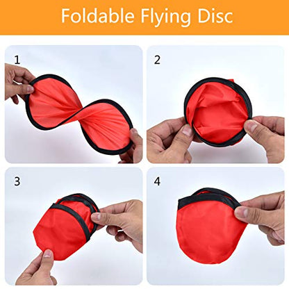 Mototo 108PCS Foldable Flying Disc Fans 8 Inch White Foldable Flying Disc Fan Bulk with Pouch Collapsible Pop up Hand Fan Toy - color: Multicolor
