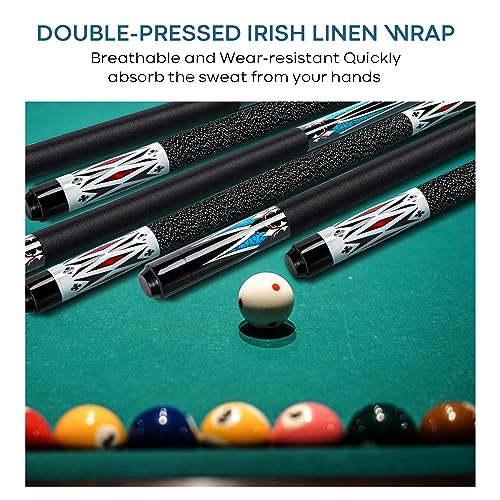 13mm 58 Inch 19 20 oz Billiard Pool Cue Stick, 1/2 Maple Billiard Pool Stick, House Bar Pool Table Sticks for Men - color: White 19 oz