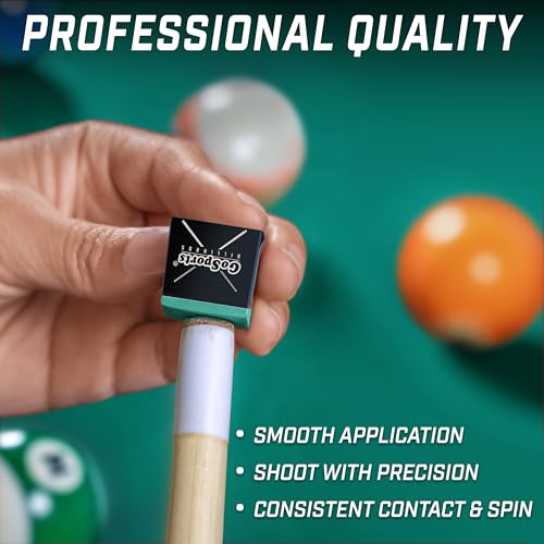 GoSports Premium Pool Cue Chalk Cube 12 Pack - Black, Blue, Red, or Green - Billiards Pool Stick Chalk - color: Green