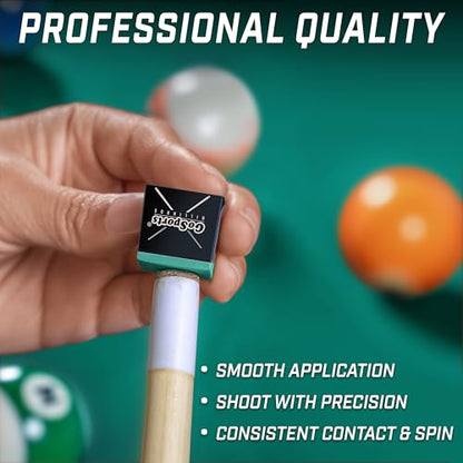 GoSports Premium Pool Cue Chalk Cube 12 Pack - Black, Blue, Red, or Green - Billiards Pool Stick Chalk - color: Green