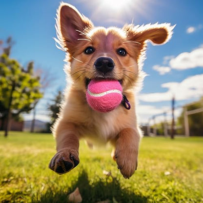 30/40 Pack Training Tennis Balls, Pet Dog Playing Balls, Practice Tennis Balls with Mesh Bag for Transport and Beginner Training - color: Pink-30Pack
