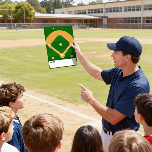 Baseball Lineup Board for Dugout, Double-Sided Dry Erase Clipboard Coaching Clipboard for Baseball, Softball, Softball Lineup Board with Marker, Baseball Coaching Accessories - style: BaseballBoard-Small