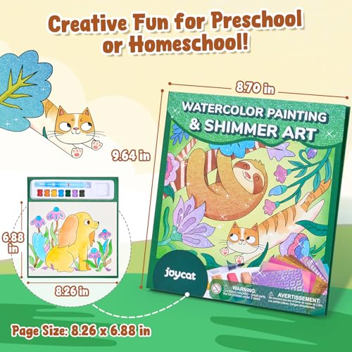 JoyCat Paint with Water Coloring Books, Art & Craft Activity, No Mess Art for Kids Ages 4-8, Craft Kits & Supplies, DIY Creative Activity, Gifts for Girls & Boys (Animals) - style: Animals