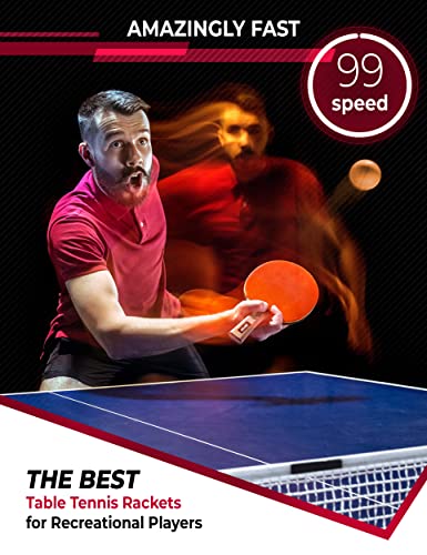 Professional Ping Pong Paddle with ITTF Rubber and Carrying Case | Table Tennis Racket with Speed 99, Spin 93, Control 90, Improves Accuracy and Consistency - color: Double Paddle