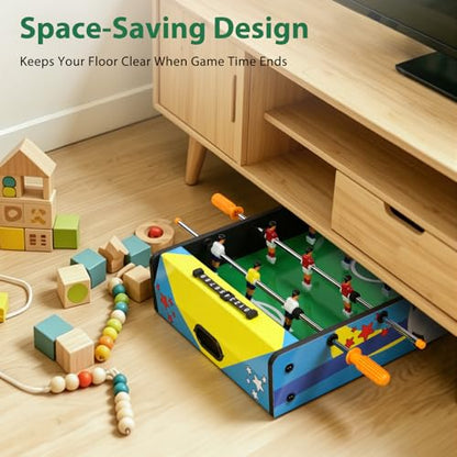 4-in-1 Multi Game Table – Air Hockey, Foosball, Pool & Table Tennis Combo Set, Stackable Design for Family Game Room