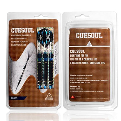 CUESOUL Soft Tip Darts Set Plastic Tip with Dart Case - color: 16g-Brass