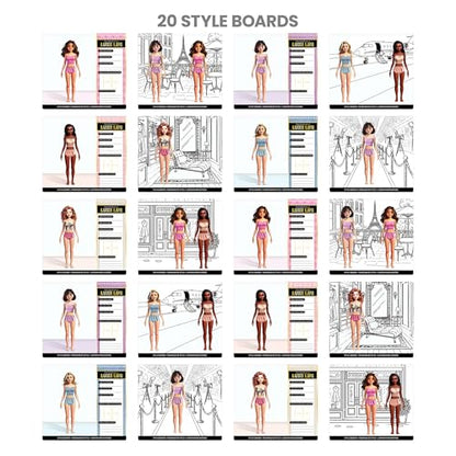 Fashion Angels Luxe Life High Fashion Design Set, Includes 500+ Stickers with Style Boards, Garments, Accessories & Fabric Swatches, Creative Fashion Design Kit for Kids Ages 6+ - style: Luxe Life