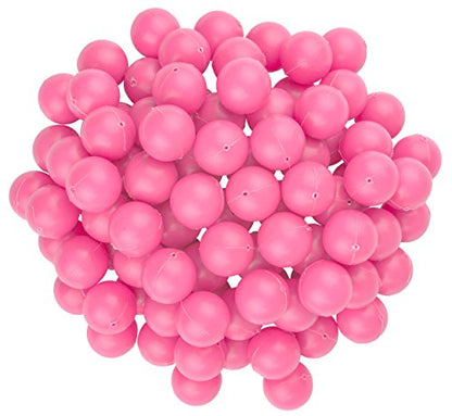 Fairly Odd Novelties 3/4" Mini Ping Pong/Table Tennis/Beer Pong Round Balls (100 Pack), 19mm, Pink - color: Pink