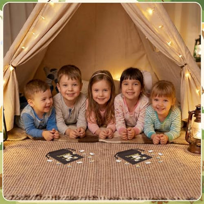 Sotiff 24 Sets Smore Fun Tic Tac Toe Party Favor Games with Drawstring Bags for Boys Girls Vbs Classroom Prizes Exchange Gifts - style: Smore Fun