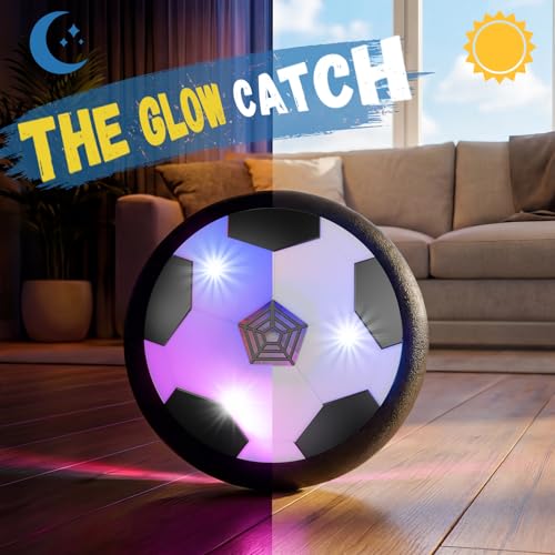 HopeRock Hover Soccer Ball Toys for 3-12 Year Old Boys Girls, Indoor and Outdoor Creative Toys for Toddlers with Foam Bumper, Birthday Gifts for 3 4 5 6 7 8+ Year Old Children's - style: Style B