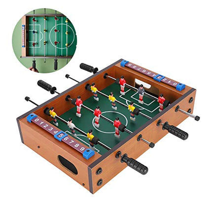 Foosball Table, Thick Wood Board Compact Table, Durable Game with Slider Scoreboard & Anti Collision Cotton, Ideal for Kids Party Indoor Games