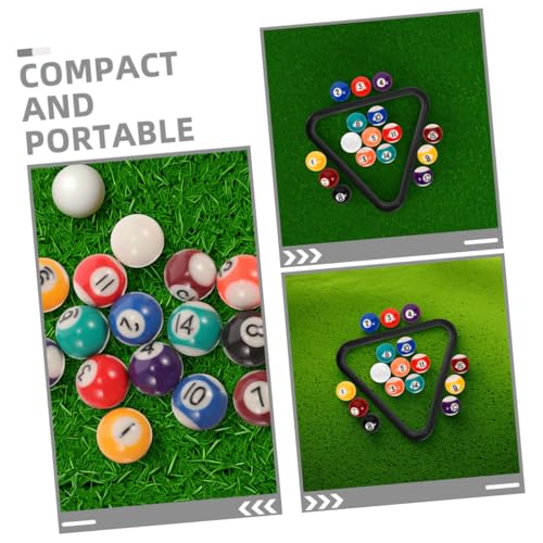 Playset for Kids Billiards Balls Set Mini Pool Table Accessory Training Balls Resin Material Fun for Children