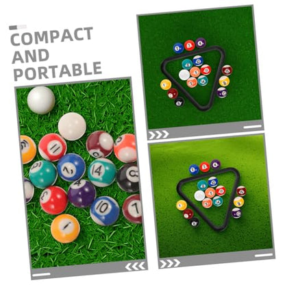 Playset for Kids Billiards Balls Set Mini Pool Table Accessory Training Balls Resin Material Fun for Children