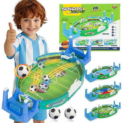 PowerKing Portable Foosball Table - Mini Tabletop Sports Game for Competitive Family Fun - color: Green-E013