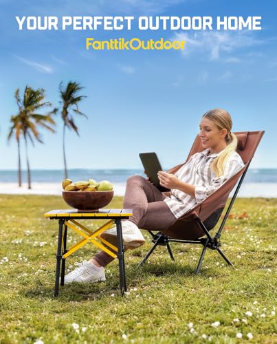 FanttikOutdoor Zeta V11 Pro Camping Table, Portable Folding Roll Up Table with Lightweight Aluminum Top & Carry Bag for Camping, BBQ, Tailgating Party, Picnic, Backyard, Small - size: 16" x 16" x 16.8"