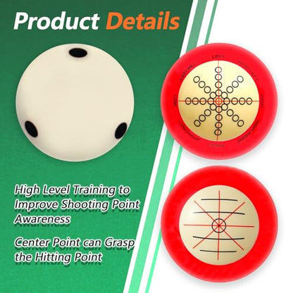 2 Pcs Billiards Cue Ball 2-1/4" Pool Cue Ball Practice Training Artifact with A Pair of Three Finger Billiard Gloves 2 Pool Box Bag Table Training for Table Accessories - style: Stylish