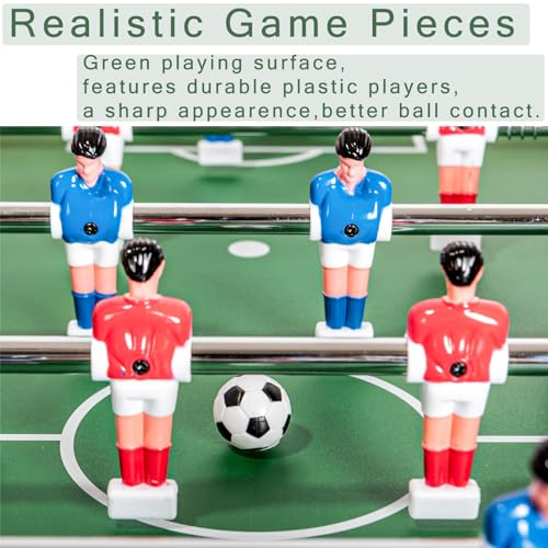 HLC 47.5" Foosball Table, Foldable Foosball Table Football Soccer Indoor Game Table, Kids Family Play Sports Fun
