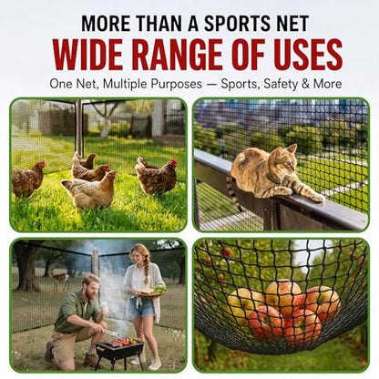 Golf Net,7Ft,10Ft,15Ft,20Ft,25Ft, 30Ft, 40Ft Golf Practice Net,Sports Practice Barrier Net, Heavy Duty Ball Netting Golf Hitting Net, DIY Ball Net,Baseball Net Hockey Net and Chipping Net - size: 10x20 ft