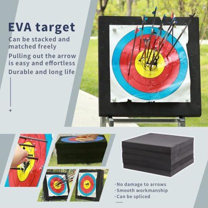 SPG Archery Target for Backyard Adult - EVA Foam Big Archery Target for Bows up to 50 Lbs, Durable Bow and Arrow Target for Backyard Shooting Practice with Arrow Puller