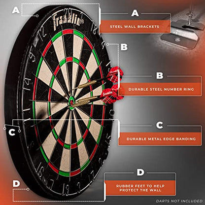 Franklin Sports Professional Dartboard - 18" Regulation Size - style: Pro Bristle Blade Dartboard