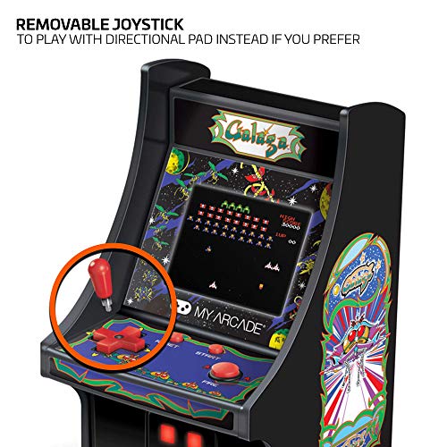 My Arcade Micro Player Mini Arcade Machine: Galaga Video Game, Fully Playable, 6.75 Inch Collectible, Color Display, Speaker, Volume Buttons, Headphone Jack - Electronic Games - style: Galaga