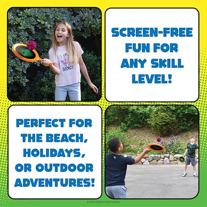 Koosh Paddle Playset – Beach Toys, Outdoor Games for Adults and Family, Outdoor Games for Kids, Fidget Toys for Kids, Ages 4+