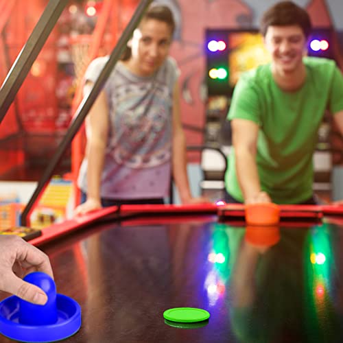 Coopay 12 Pieces Home Air Hockey Pucks 2.5 Inch Heavy Replacement Pucks for Game Tables Equipment Accessories, 12 Grams - color: Blue and Green