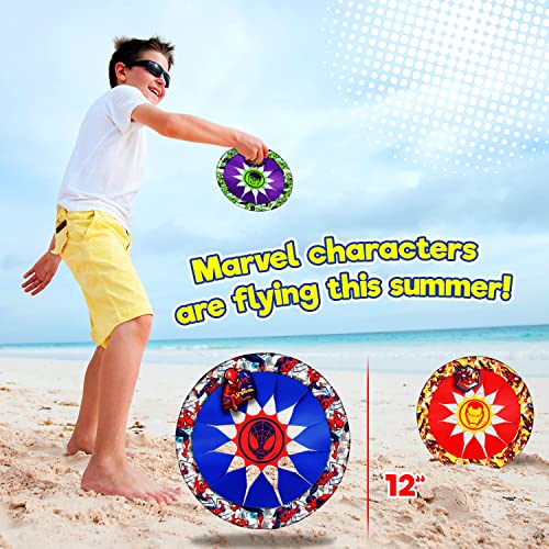 JA-RU Marvel Avengers Iron Man Soft Flying Disc Toy (1 Pack) – 12" Flying Discs for Kids | Outdoor Recess Toys, Superhero Pool Toys, Fun Beach Games & Activities. C-6827-1 - size: 1 Iron Man Disc