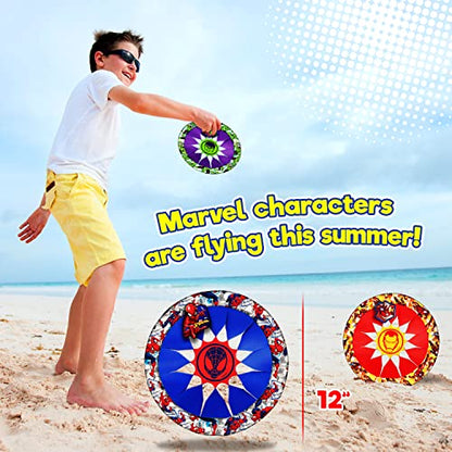 JA-RU Marvel Avengers Iron Man Soft Flying Disc Toy (1 Pack) – 12" Flying Discs for Kids | Outdoor Recess Toys, Superhero Pool Toys, Fun Beach Games & Activities. C-6827-1 - size: 1 Iron Man Disc