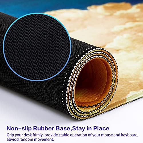 Canjoy Gaming Mouse Pad, Large Extended Mouse Pad Big Computer Mousepad for Home Office Gaming Work 31.5x15.7inch - color: Moon Sky