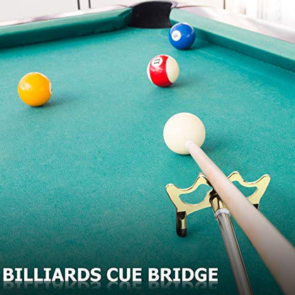 Skylety Pool Cue Snooker Stick Pool Table Accessories Retractable Billiards Cue Rest with Removable Brass Bridge Head - style: Low Bridge Head
